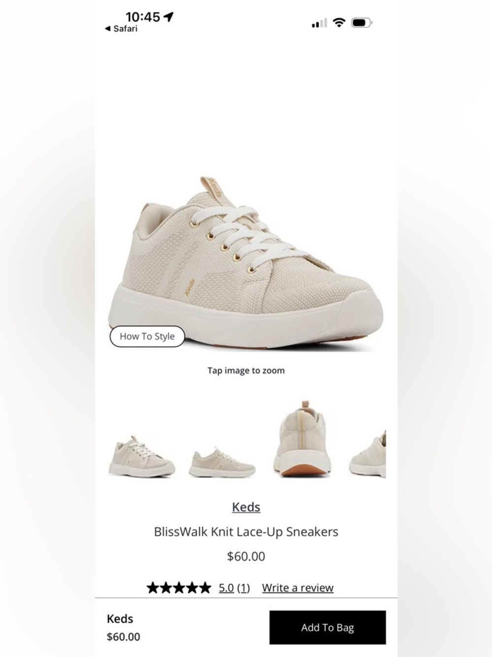 Keds Blisswalk Lace-Up Sneakers with Gold Accent - Picture 9 of 10